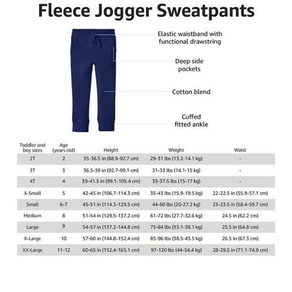 Nautica Little Boys Fleece Jogger Pants - Black boys size 5 - Picture 2 of 6